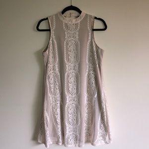 High neck lace dress